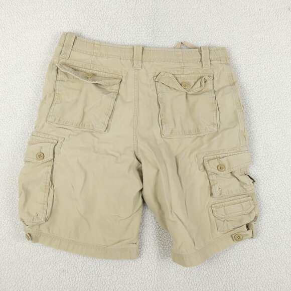 Eddie Bauer Shorts Mens 33 Beige Brown Heavyweight Outdoor Draw String Retro - Picture 4 of 9